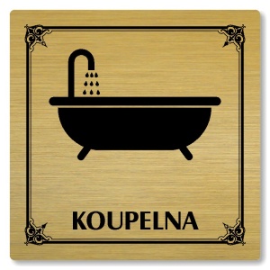 Koupelna, 100x100mm, zlatá, Nebraska